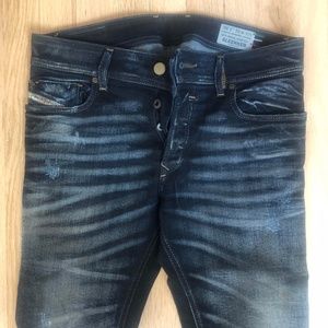 Diesel Sleenker jeans;  31 waist / 30 length;  dark blue